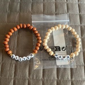 Bundle of Mama and Sister Beaded Bracelets